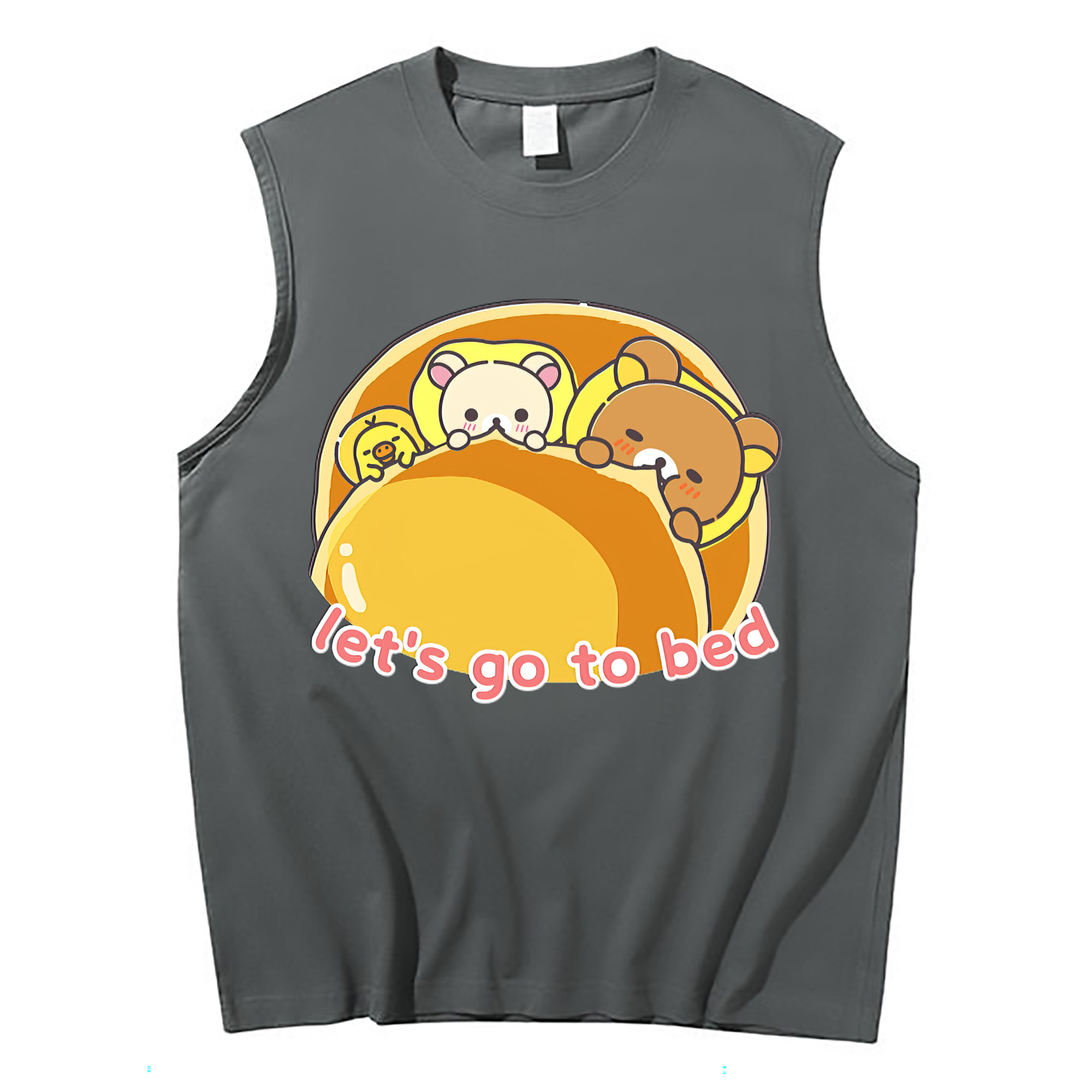 （画像用） リラックマ リラックマ キイロイトリ Rilakkuma Korilakkuma Kiiroitori コットン100％タンクトップ（フロントプリント）